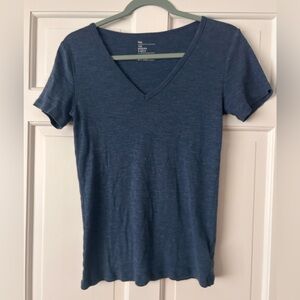 GAP Short Sleeve Blue V-Neck Tee